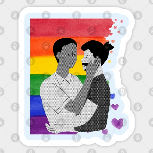 Gay Pride, LOVE IS LOVE Sticker by Santag